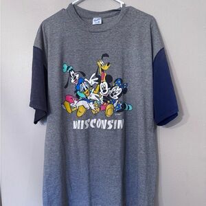Vintage 80s Disney Wisconsin graphic tee Mickey Mouse and Friends single stitch